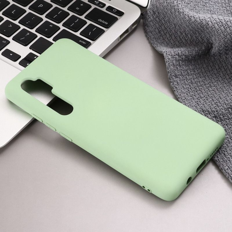 Cover Xiaomi Mi Note 10 Lite Sort Mobilcover Design Med Flydende Silikone