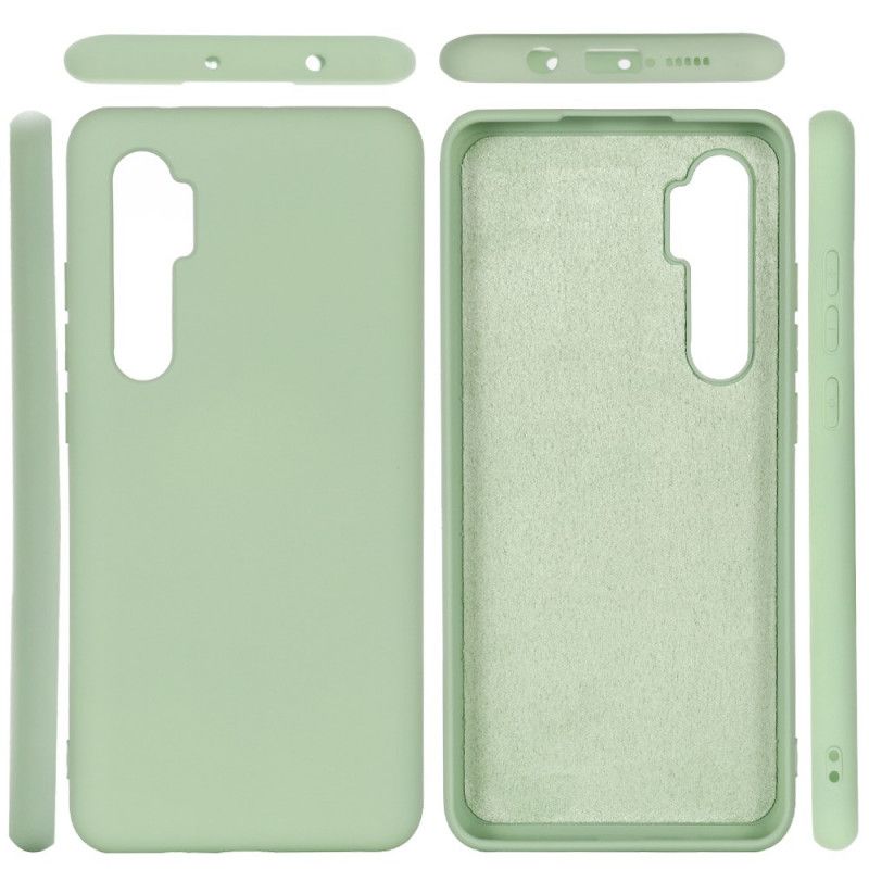 Cover Xiaomi Mi Note 10 Lite Sort Mobilcover Design Med Flydende Silikone