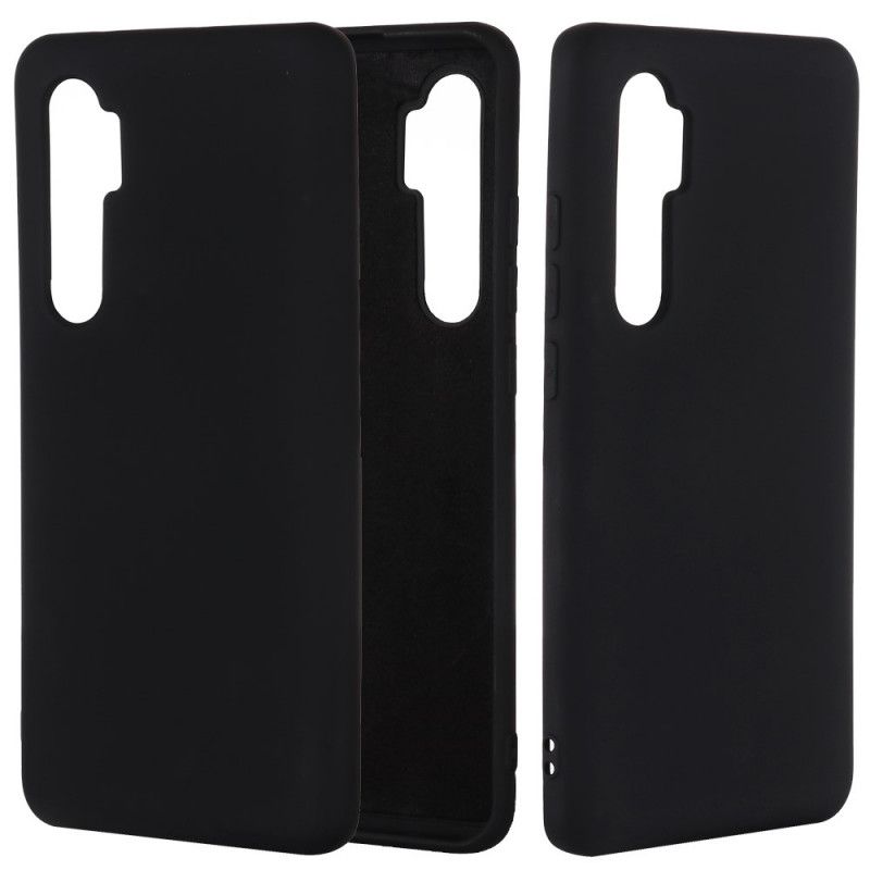 Cover Xiaomi Mi Note 10 Lite Sort Mobilcover Design Med Flydende Silikone