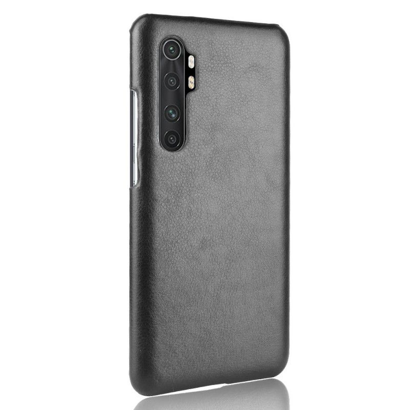 Cover Xiaomi Mi Note 10 Lite Sort Præstationslychee-Lædereffekt Original