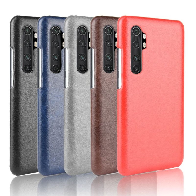 Cover Xiaomi Mi Note 10 Lite Sort Præstationslychee-Lædereffekt Original