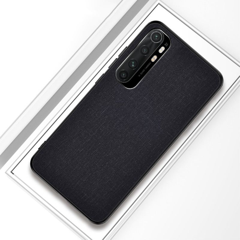 Cover Xiaomi Mi Note 10 Lite Sort Stoftekstur Original