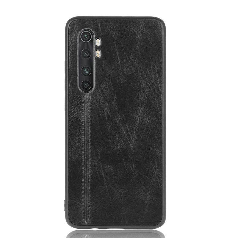 Cover Xiaomi Mi Note 10 Lite Sort Syet Lædereffekt