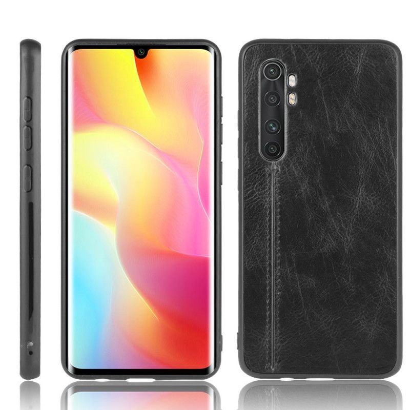 Cover Xiaomi Mi Note 10 Lite Sort Syet Lædereffekt