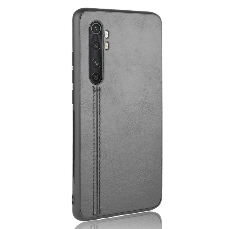 Cover Xiaomi Mi Note 10 Lite Sort Syet Lædereffekt