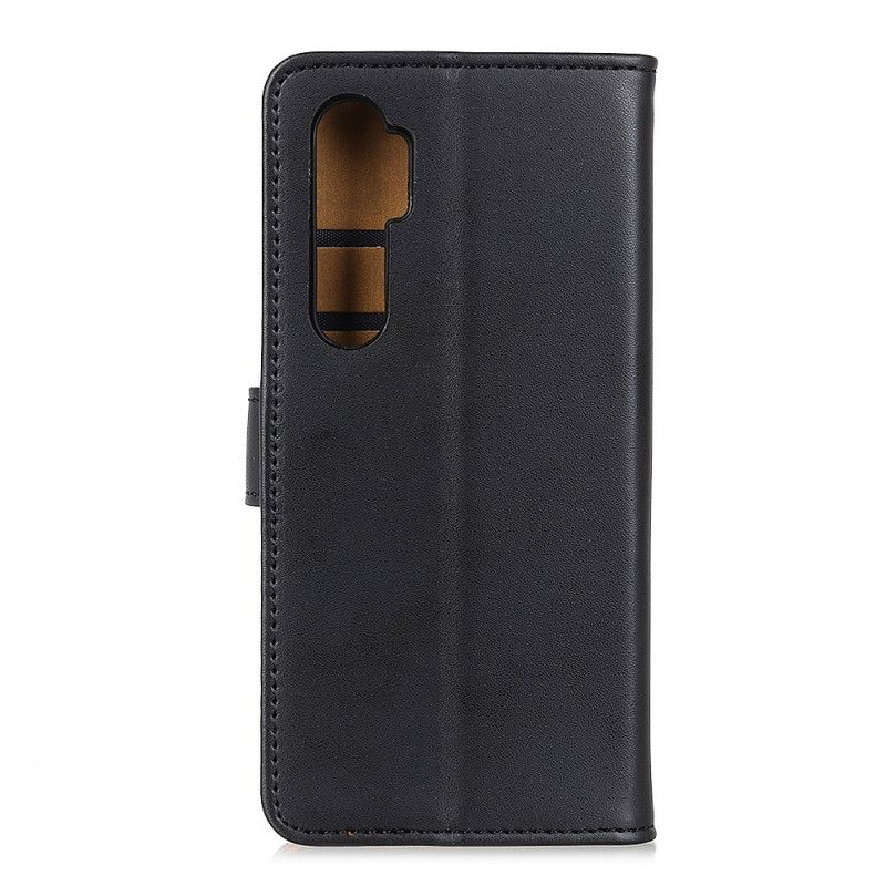 Flip Cover Læder for Xiaomi Mi Note 10 Lite Sort Simpelt Kunstlæder