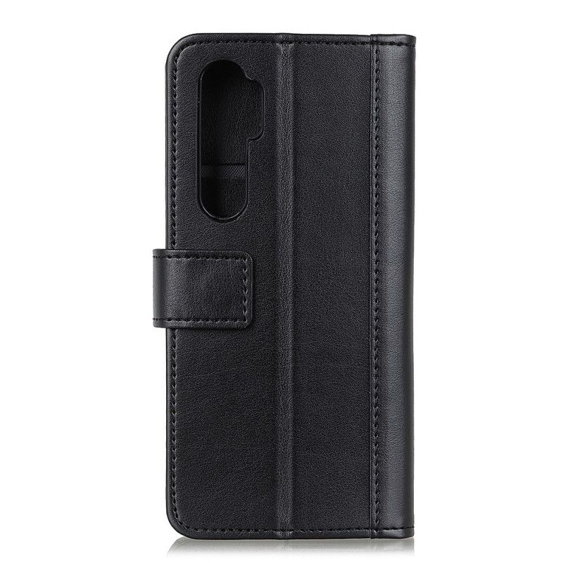 Flip Cover Læder for Xiaomi Mi Note 10 Lite Sort Split Læder Version