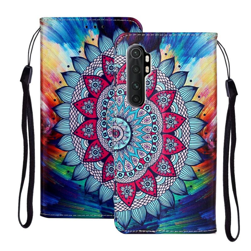 Flip Cover Læder for Xiaomi Mi Note 10 Lite Ultra Farverig Mandala