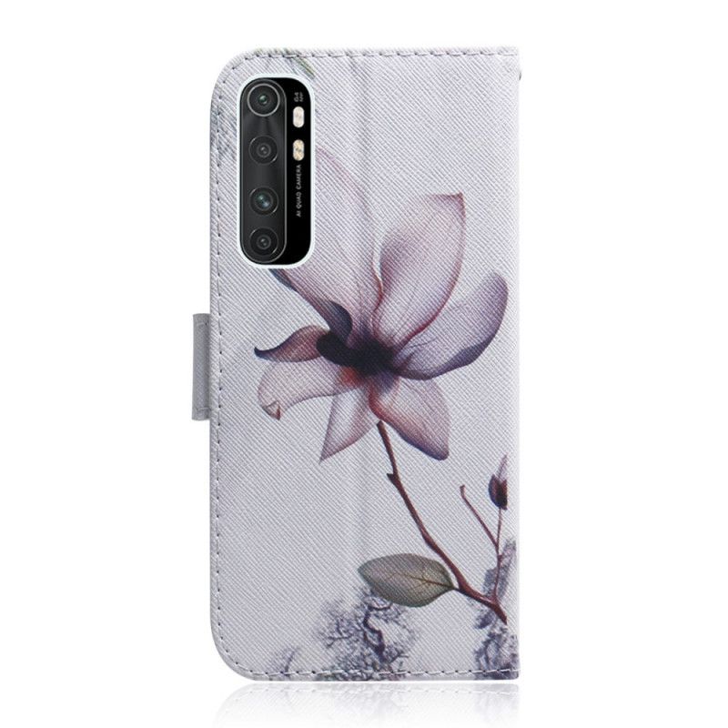 Flip Cover Læder Xiaomi Mi Note 10 Lite Gammel Rosenblomst