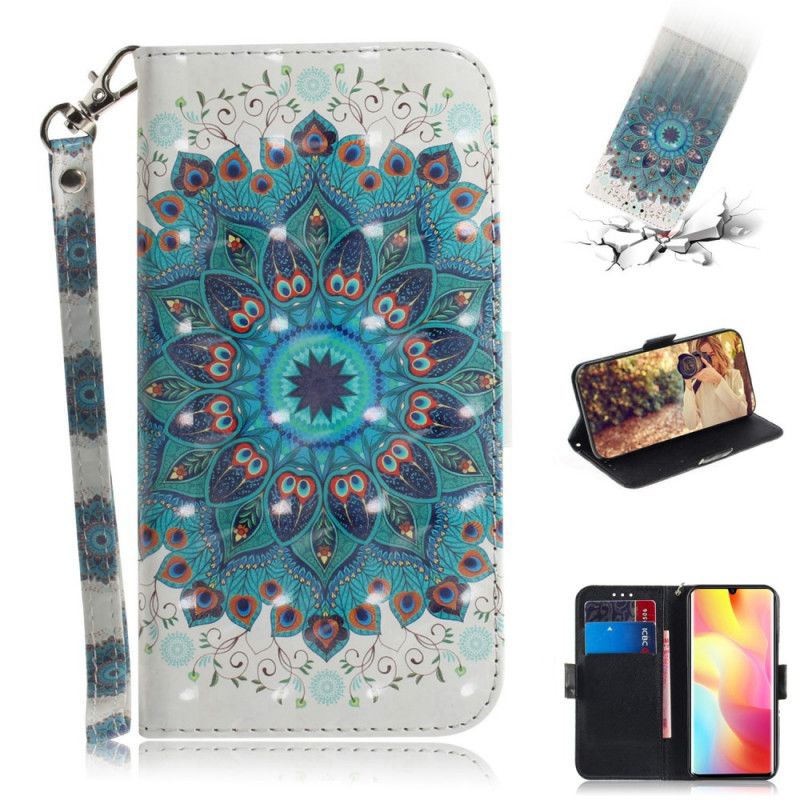 Flip Cover Læder Xiaomi Mi Note 10 Lite Mesterlig Mandala Med Rem Original