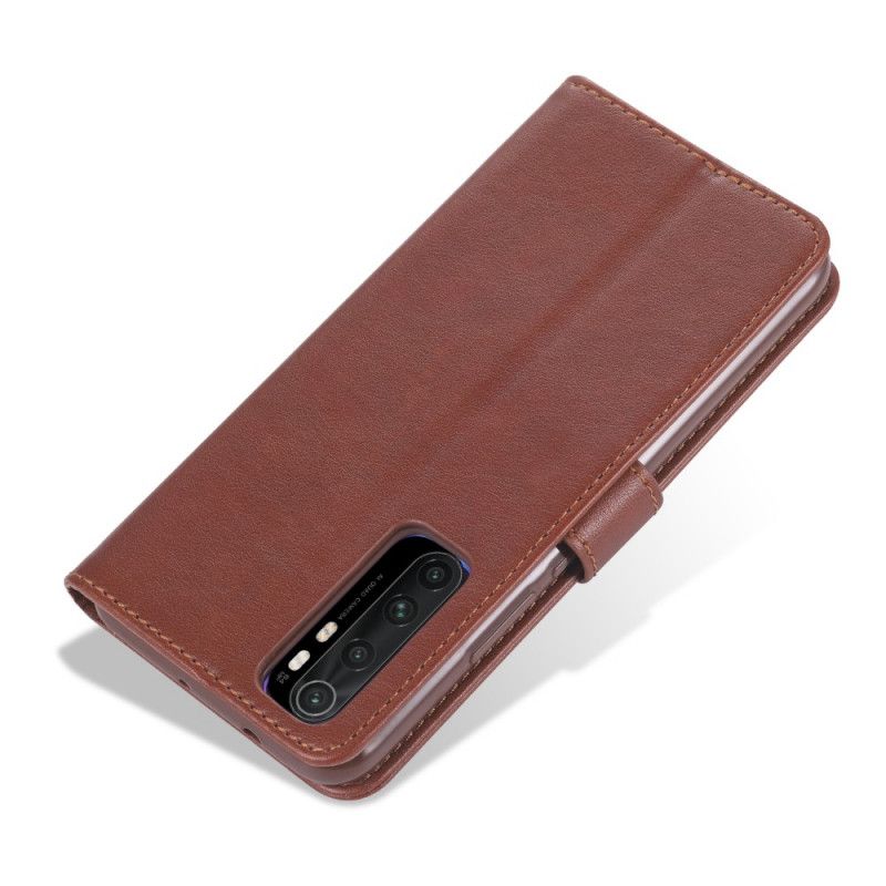 Flip Cover Læder Xiaomi Mi Note 10 Lite Sort Azns Imiteret Læder Original