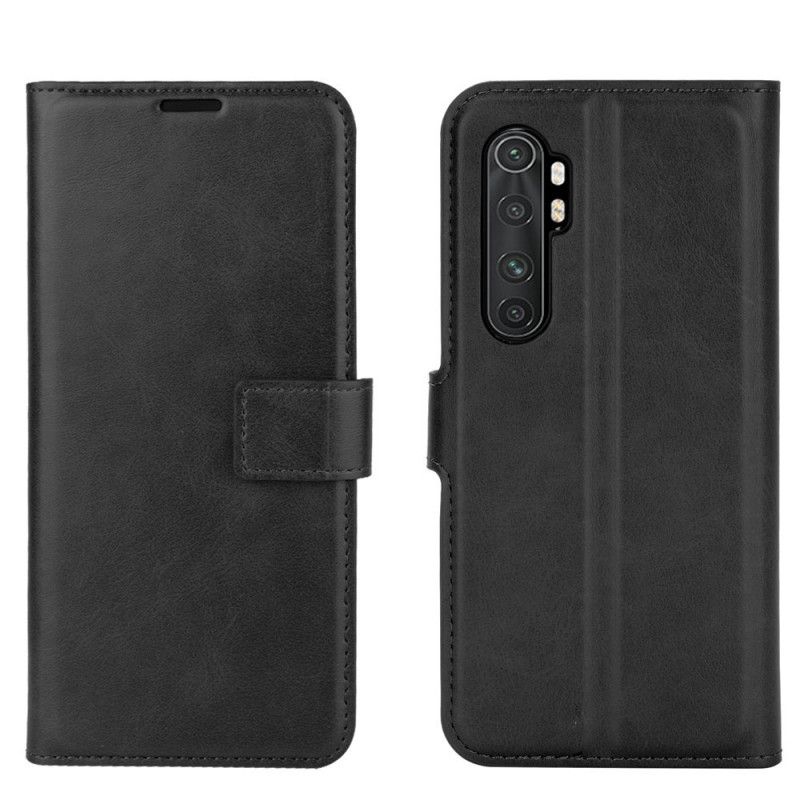 Flip Cover Læder Xiaomi Mi Note 10 Lite Sort Ekstrem Slank Lædereffekt