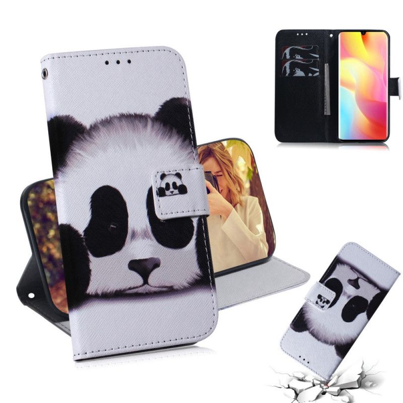 Flip Cover Xiaomi Mi Note 10 Lite Mobilcover Panda Ansigt