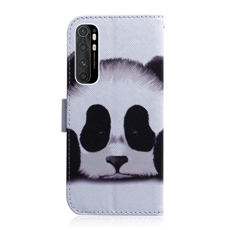 Flip Cover Xiaomi Mi Note 10 Lite Mobilcover Panda Ansigt