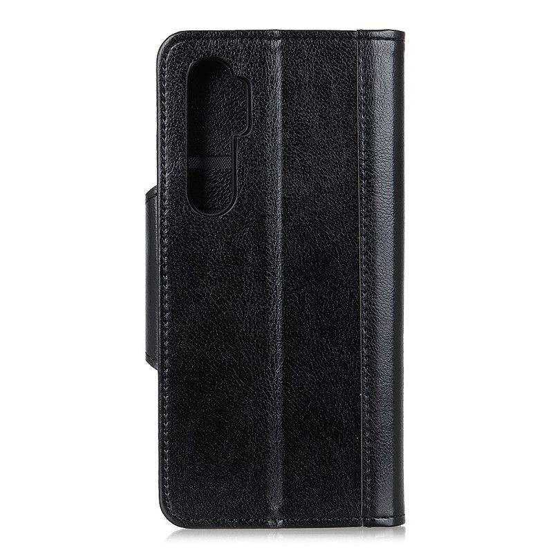 Flip Cover Xiaomi Mi Note 10 Lite Sort Mobilcover Elegance Lukning I Imiteret Læder