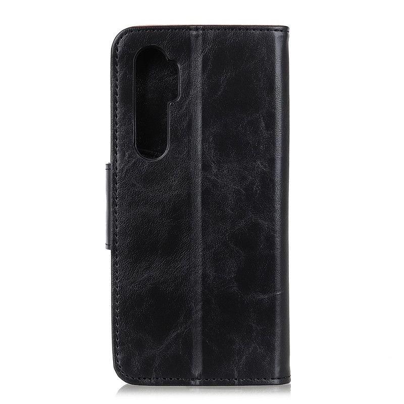 Flip Cover Xiaomi Mi Note 10 Lite Sort Mobilcover Split Læder Vendbar Lås