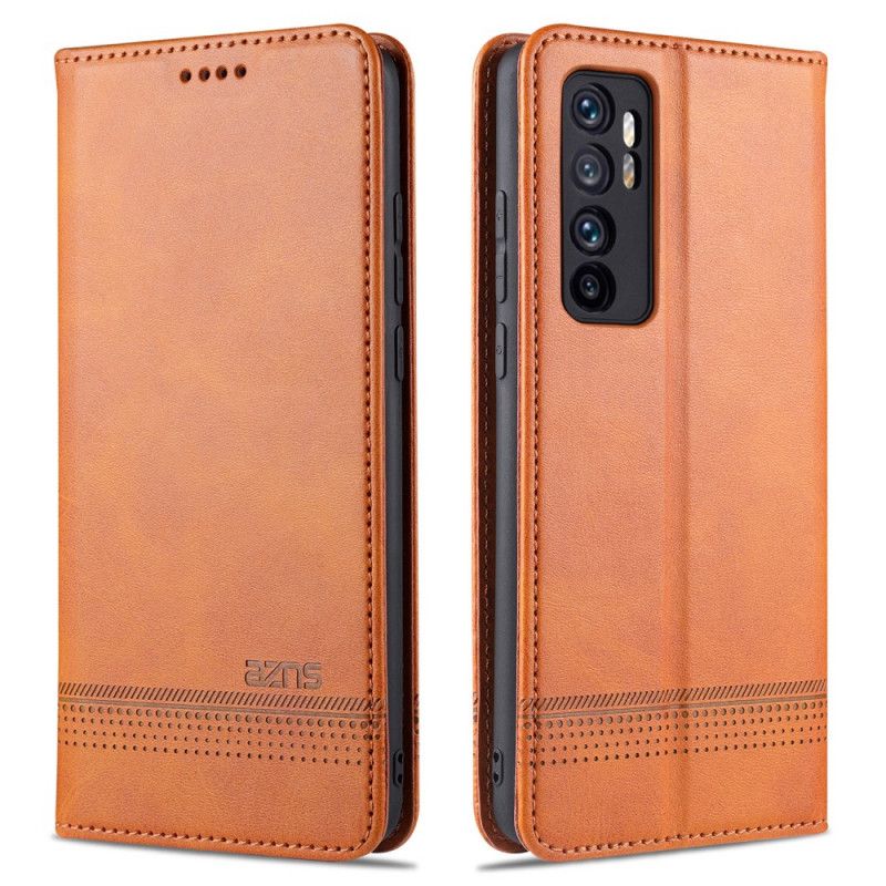 Læder Cover Xiaomi Mi Note 10 Lite Sort Azns Læder Stil Original