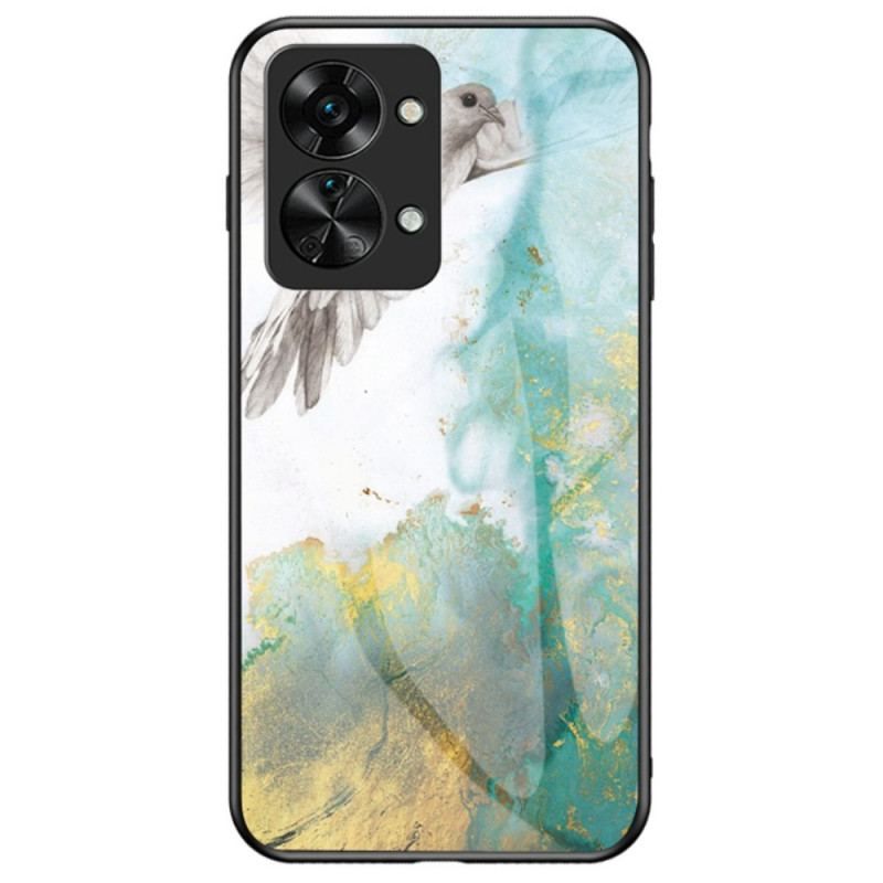 Cover OnePlus Nord 2T 5G Marmor Hærdet Glas