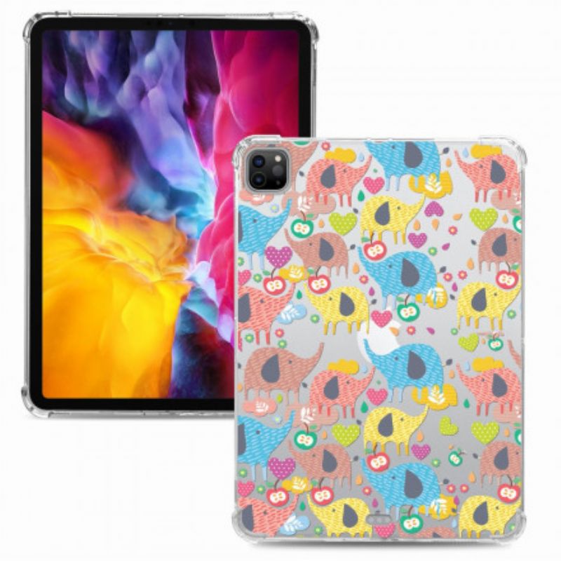 Cover iPad Pro 11" (2021) (2020) (2018) Fleksible Tegneserieelefanter