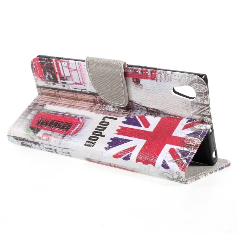 Flip Cover Læder for Sony Xperia XA1 Ultra London Liv