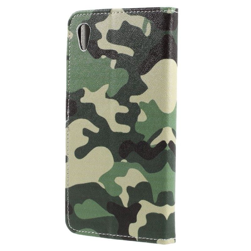 Flip Cover Læder Sony Xperia XA1 Ultra Militær Camouflage