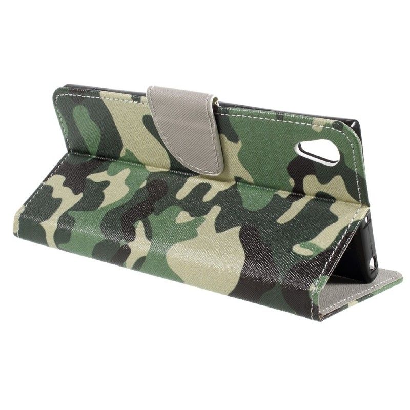 Flip Cover Læder Sony Xperia XA1 Ultra Militær Camouflage