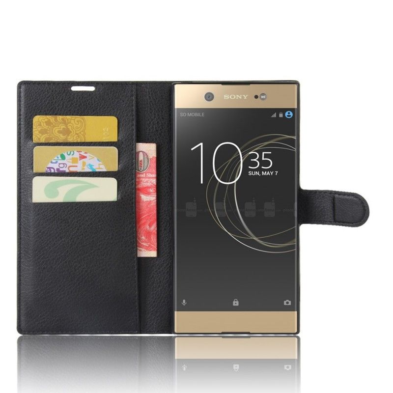 Flip Cover Sony Xperia XA1 Ultra Sort Retro Kunstlæder