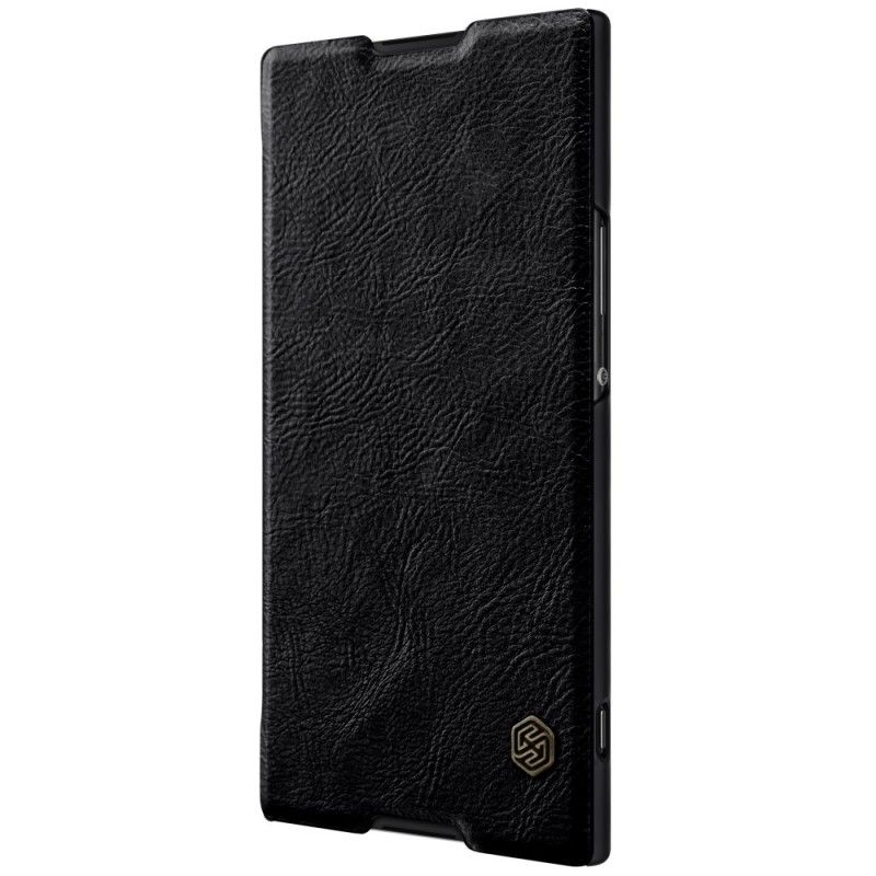 Læder Cover Sony Xperia XA1 Ultra Hvid Nillkin Qin-Serien Original