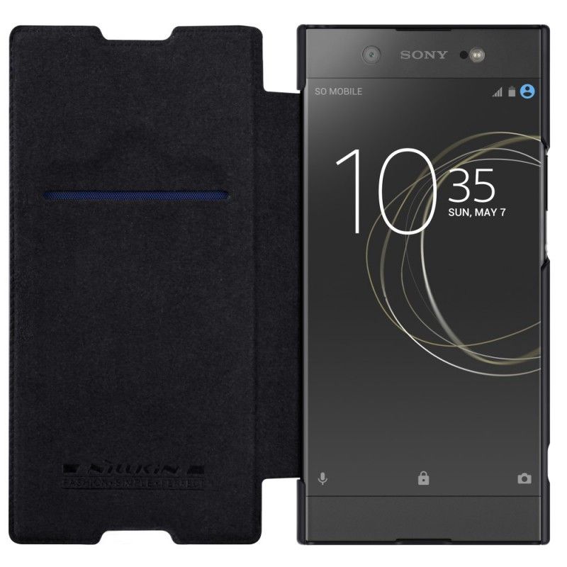 Læder Cover Sony Xperia XA1 Ultra Hvid Nillkin Qin-Serien Original