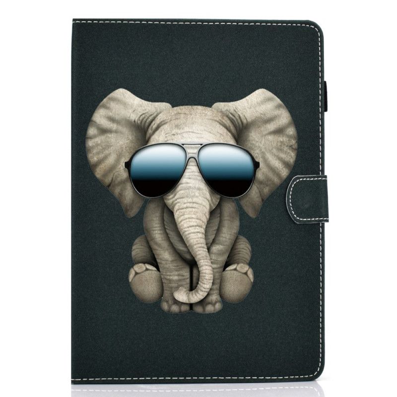 Flip Cover Læder for Samsung Galaxy Tab S6 Lite Elefant Inkognito