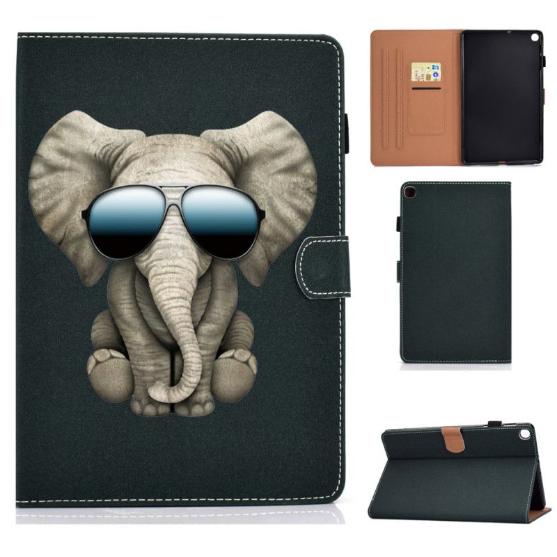 Flip Cover Læder for Samsung Galaxy Tab S6 Lite Elefant Inkognito