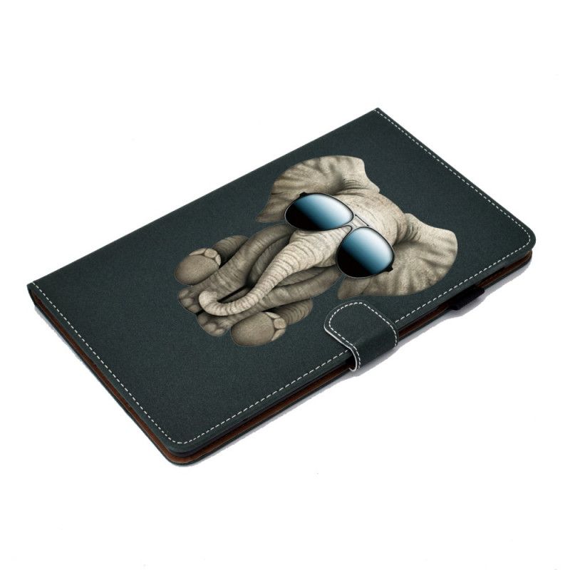 Flip Cover Læder for Samsung Galaxy Tab S6 Lite Elefant Inkognito