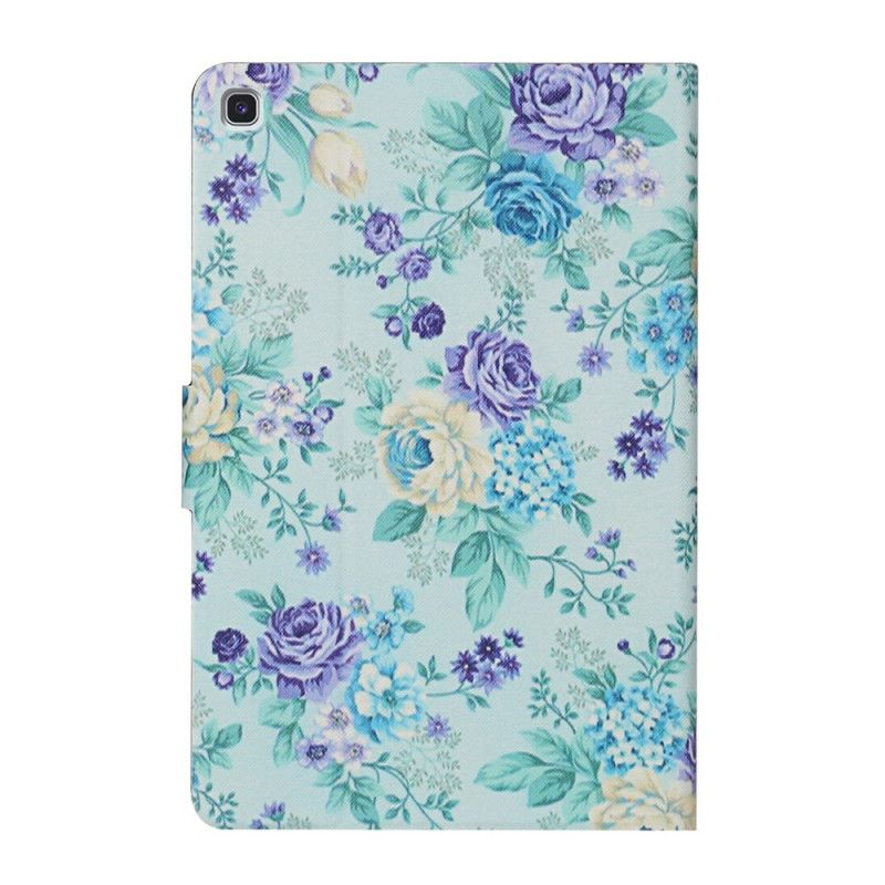 Flip Cover Læder for Samsung Galaxy Tab S6 Lite Sort Blomster Blomster Blomster