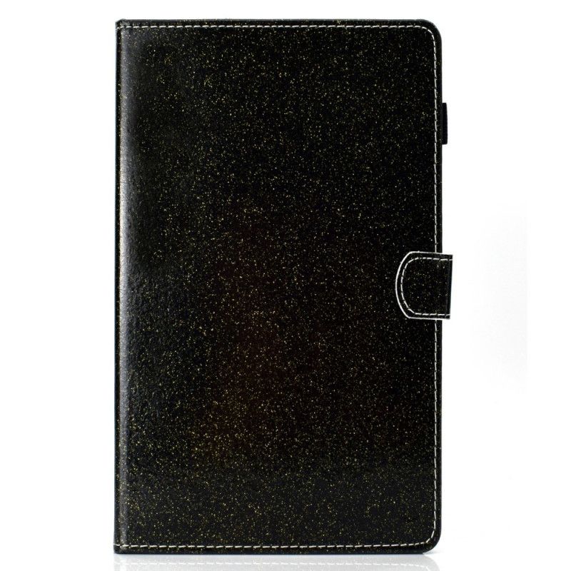 Flip Cover Læder Samsung Galaxy Tab S6 Lite Sort Mousserende Glitter Beskyttelse