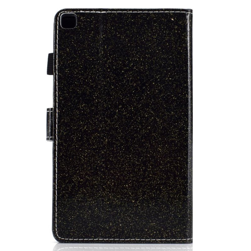 Flip Cover Læder Samsung Galaxy Tab S6 Lite Sort Mousserende Glitter Beskyttelse