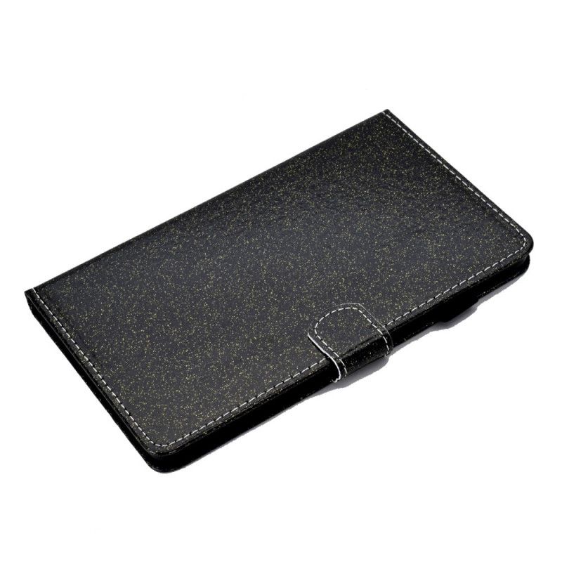 Flip Cover Læder Samsung Galaxy Tab S6 Lite Sort Mousserende Glitter Beskyttelse