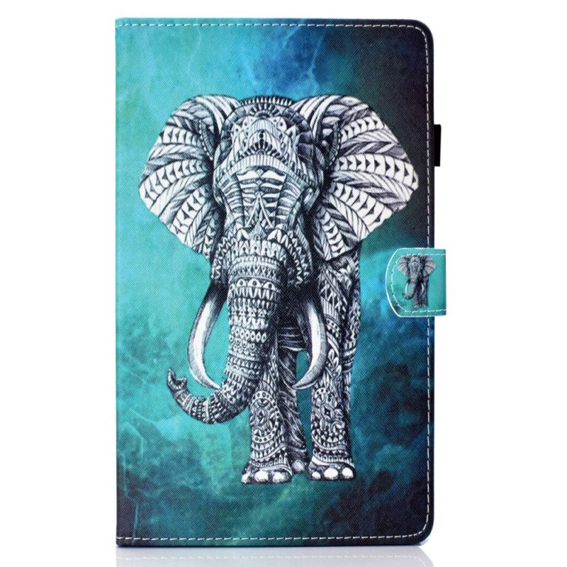 Flip Cover Læder Samsung Galaxy Tab S6 Lite Stamme-Elefant