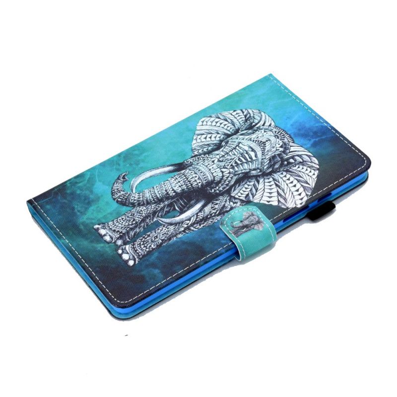 Flip Cover Læder Samsung Galaxy Tab S6 Lite Stamme-Elefant