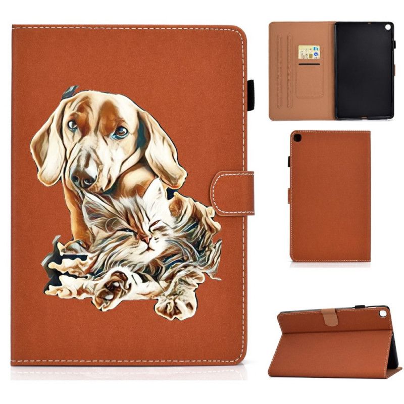 Flip Cover Samsung Galaxy Tab S6 Lite Mobilcover Hund Og Kat