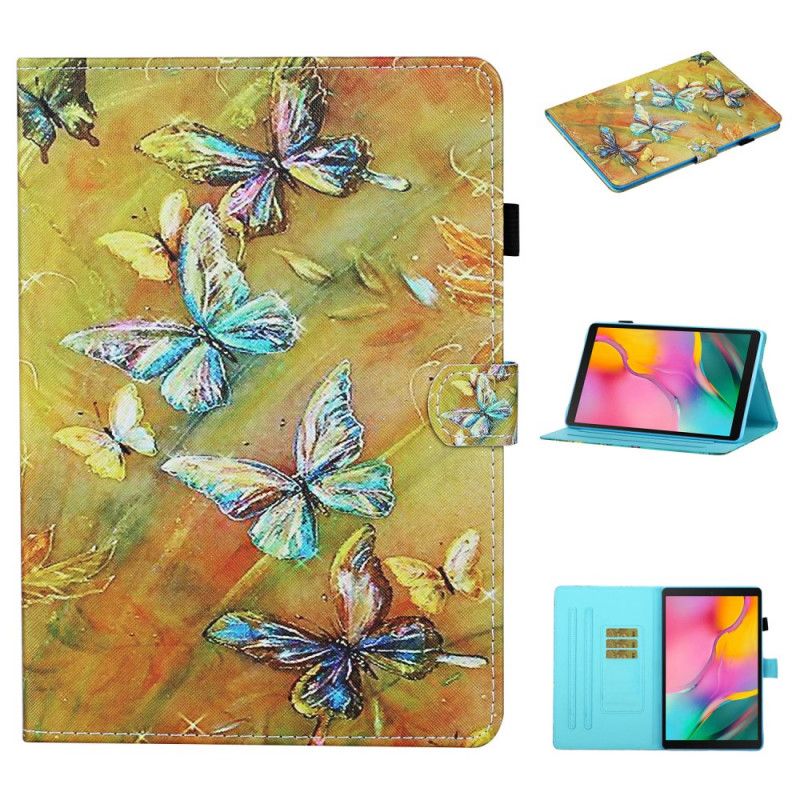 Flip Cover Samsung Galaxy Tab S6 Lite Mobilcover Malede Sommerfugle