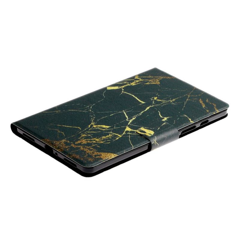 Flip Cover Samsung Galaxy Tab S6 Lite Sort Marmorstil