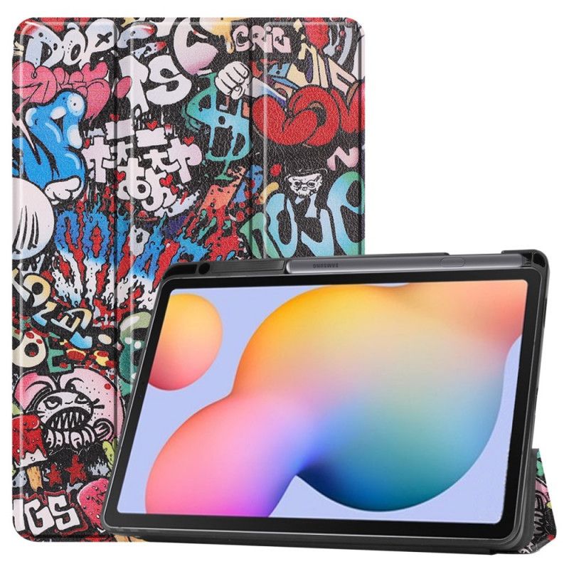 Smart Etui Samsung Galaxy Tab S6 Lite Graffiti Blyantholder