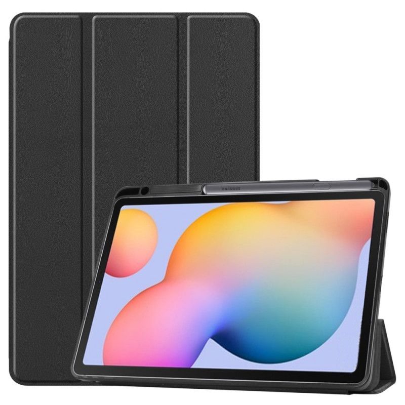 Smart Kasse Samsung Galaxy Tab S6 Lite Sort Tri Fold Blyantholder