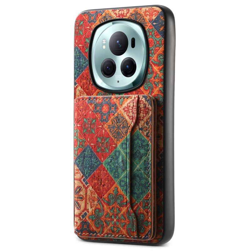 Cover Honor Magic 6 Pro Telefon Etui Blomsterdesign Kortholder