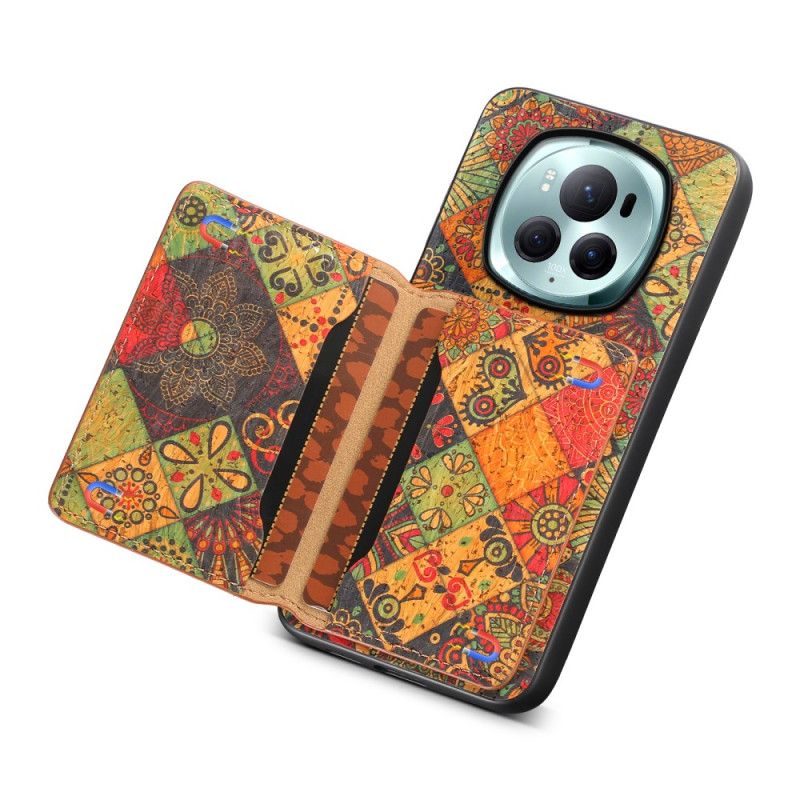 Cover Honor Magic 6 Pro Telefon Etui Blomsterdesign Kortholder