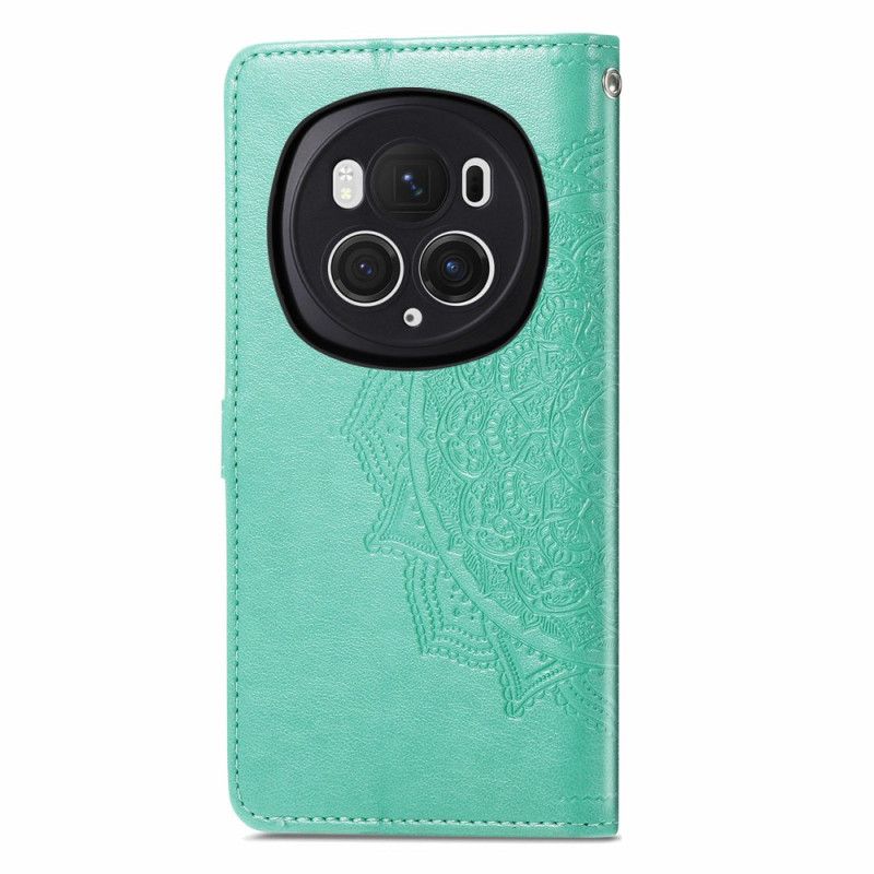 Læder Cover Honor Magic 6 Pro Telefon Etui Barokmandala Med Rem