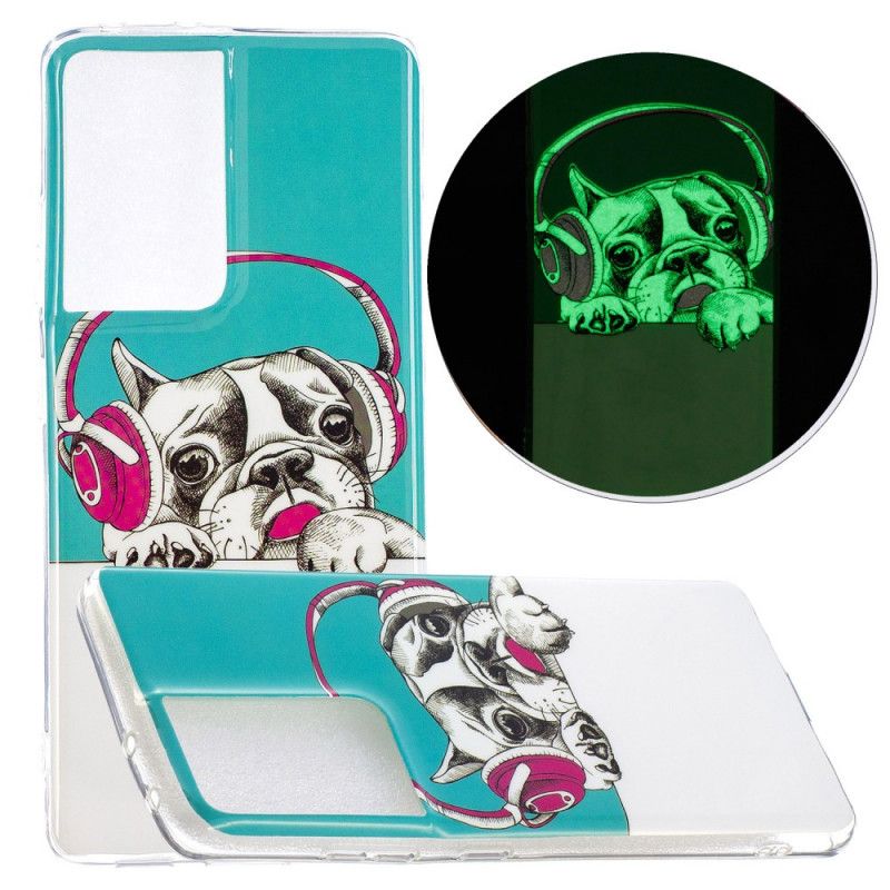 Cover for Samsung Galaxy S21 Ultra 5G Fluorescerende Hund