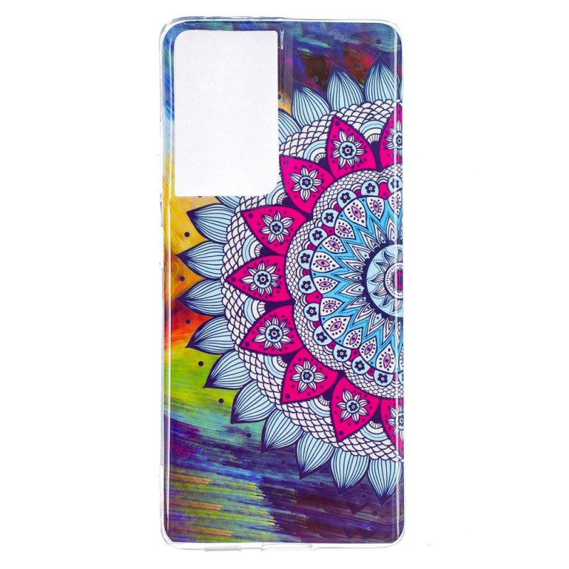 Cover for Samsung Galaxy S21 Ultra 5G Fluorescerende Mandala