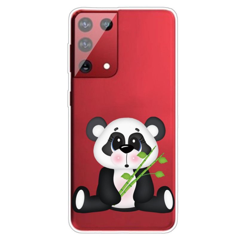 Cover for Samsung Galaxy S21 Ultra 5G Gennemsigtig Trist Panda