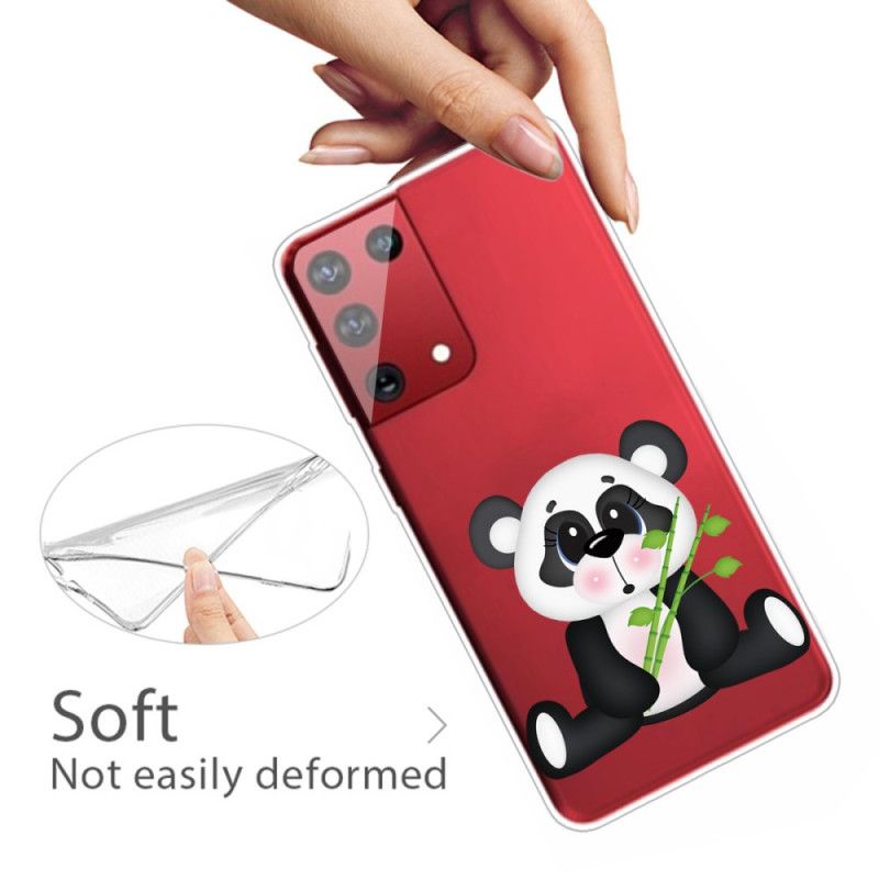 Cover for Samsung Galaxy S21 Ultra 5G Gennemsigtig Trist Panda